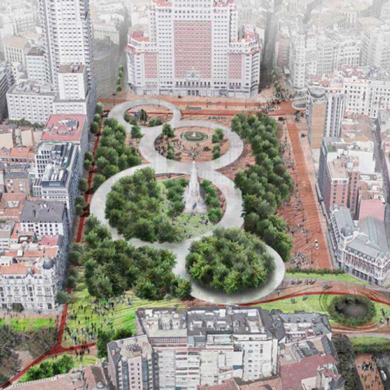 Reform of Plaza de España with tunnel de Bailén, Madrid