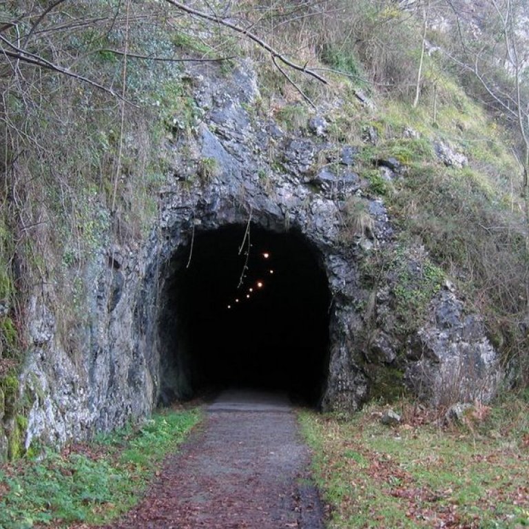 Mine tunnel in Loroñe, Colunga, Asturias