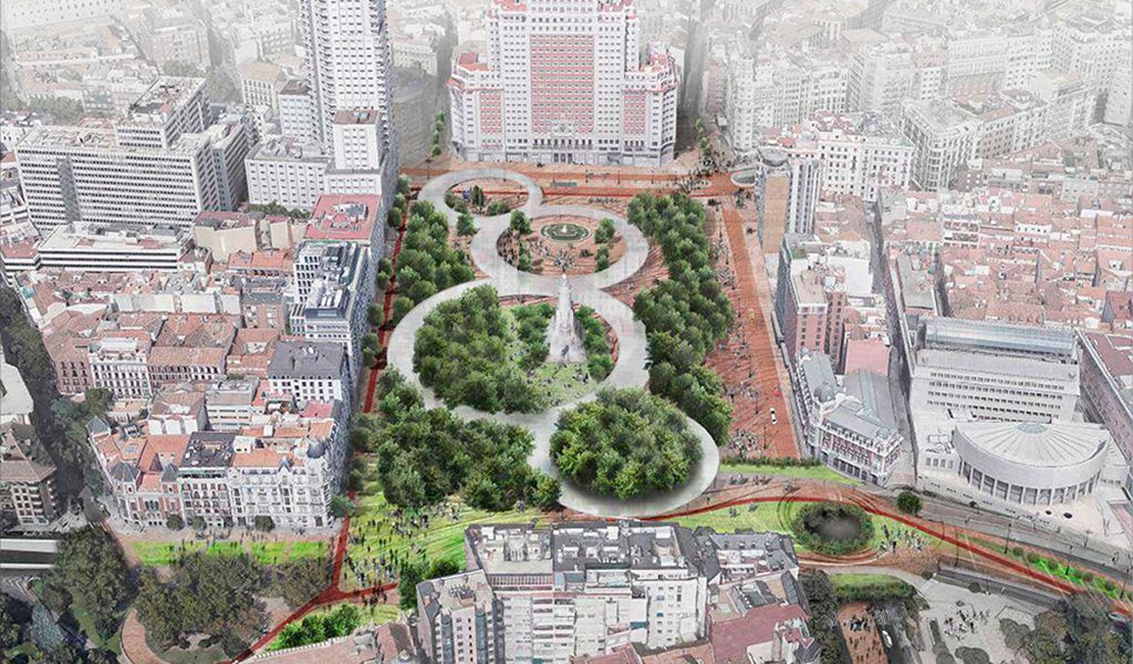 Reform of Plaza de España with tunnel de Bailén, Madrid