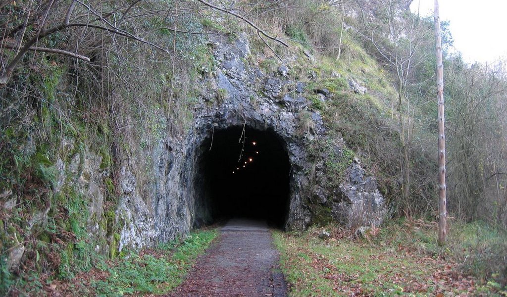 Mine tunnel in Loroñe, Colunga, Asturias